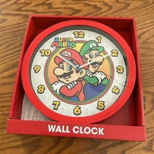 Super Mario Wall Clock, 9.75” in Diameter